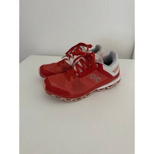 ON Cloud Womens Cloudsurfer Running Shoe Orange White size 7 Workout Sneakers